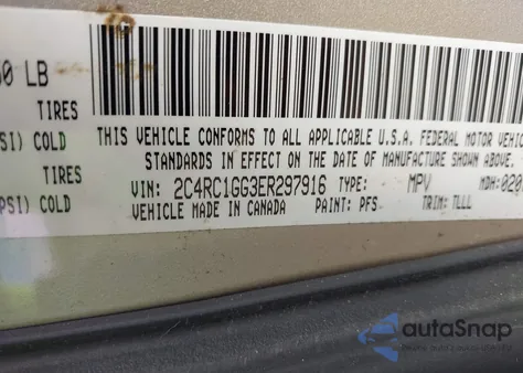 2014 Chrysler Town & Country Limited from USA, damaged, VIN 2C4RC1GG3ER297916